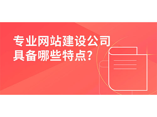 专业的网站建设公司具备哪些特点？